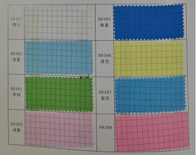 GZ-BLH   H830  防靜電阻隔布料  成份：98%滌綸+2%碳纖維  紗支：75D*75D  密度：205*114  幅寬：150cm  克重：115±5gsm  織法：2/3斜紋  點對點電阻：10~6-10~7   功能：抗靜電，阻隔率更好 45度照